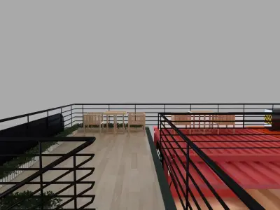 Fast Food Container Restaurant 3D model