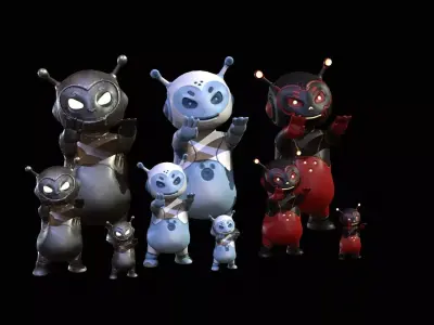 Minirobotic7 Low-poly 3D model