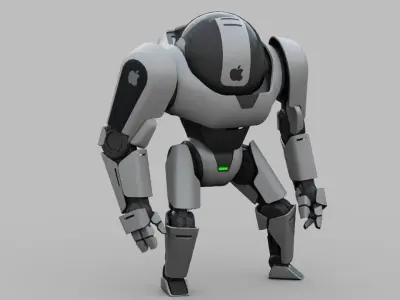 APPLE ANDROID rigged character  3D model