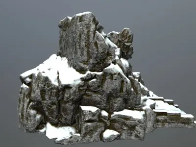 buddha rock  Low-poly 3D model