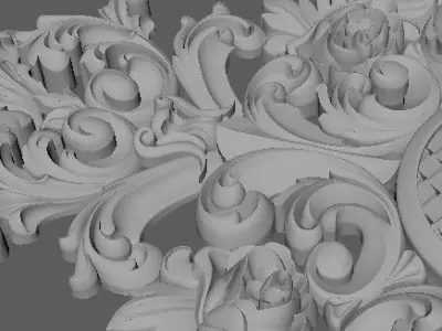 dekor ornate crown cutout 3D model