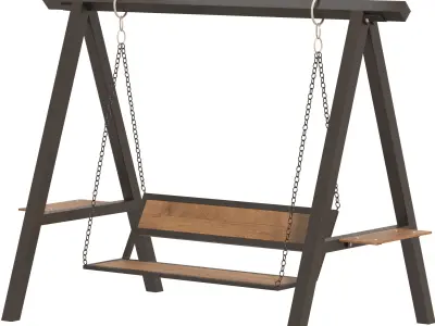 Garden Swing 02 3D model