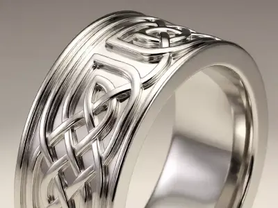 Celtic Knot Ring  Ornamental Band Free 3D print model
