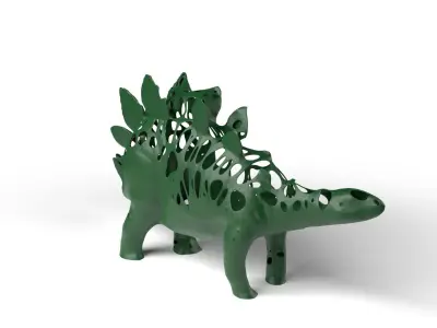 StegosaurusDinosaur Dust Voronoi Low-poly 3D model