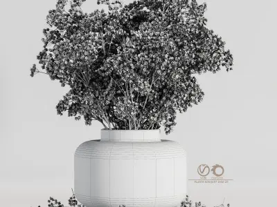 plants bouquet vase 26 3D model