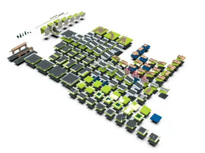 LP Street Road Asset Low-poly 3D model