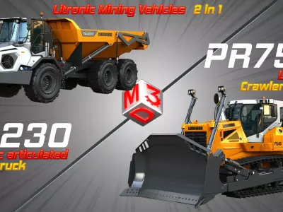 TA230  - PR756 Industrial Vehicles  2 in 1 3D Model Pack