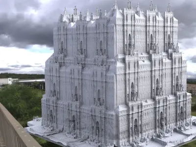 Fantasy architecture Gondor inspired Kit bash 1 3D model