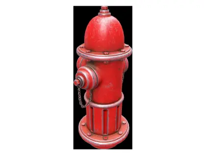 Hydrant fire Low-poly 3D model