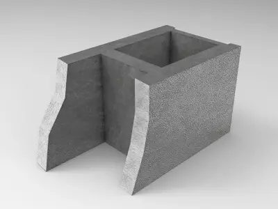 Cinder Block Pack Low-poly 3D model