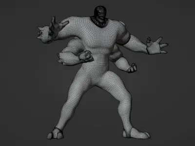 Fourarms from Ben 10 Low-poly 3D model