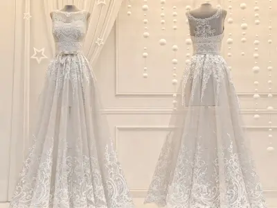 New Year showcase of the wedding salon 3D model