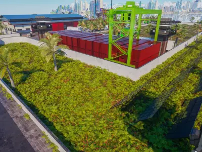 Port Facility Industrial Park 3D model