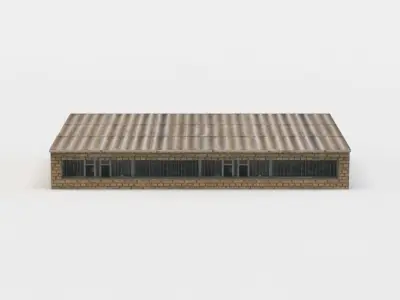 Roof top Low-poly 3D model