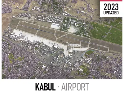 Kabul Airport Low-poly 3D model