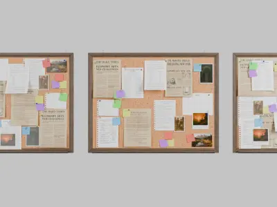  Wooden Wall Corkboard Collection - Customizable Pin Boards 