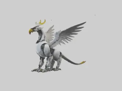 Robot version of a griffin model 3D model