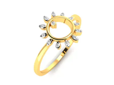 Diamond Ring For Women 3d Print Model 3D print model 50