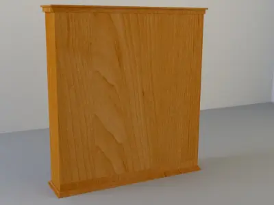 Wooden Book Shelf Architecture  Low-poly 3D model