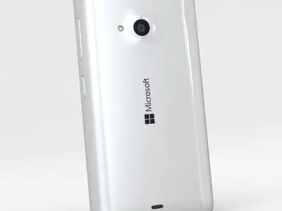 Microsoft Lumia 535 and Dual SIM White Low-poly 3D model