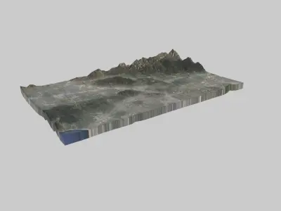 Glendale City Low-poly 3D model