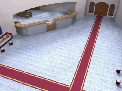 Interior Hall A131 3D SketchUp Model  Renders 3D model