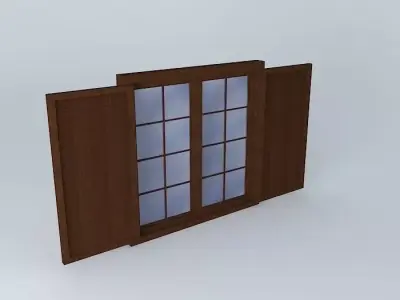 window window wooden Free 3D model