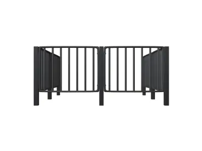 Iron Street Fence V4 002 Low-poly 3D model