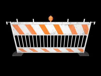roadblock barricade 3D Model Pack