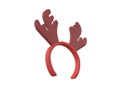 Rudolf Headband v1 001 Low-poly 3D model