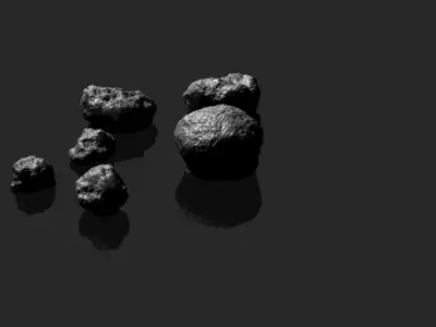 Rock Collection High And Low Poly Low-poly 3D model