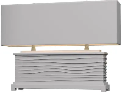 Large Modern Solid Wood Wave Loft style European Table Lamp 3D model