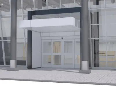  Modern Commercial Building Architecture with Interior 