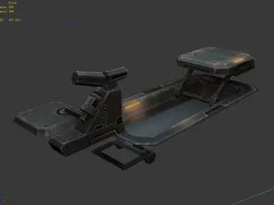 Ground object - lifting platform 3D model
