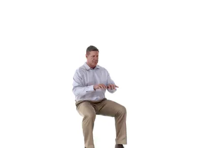Office Man Sitting Typing CMan0224-HD2-O02P02-S 3D model