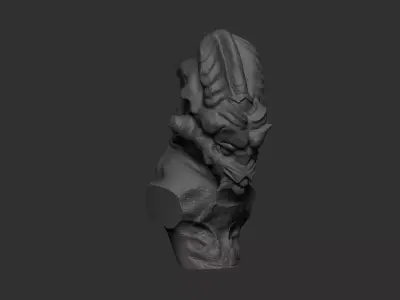 alien  bust creature scifi  3D print model