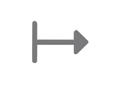 3d arrow alt from right Low-poly 3D model