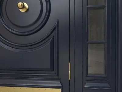 Entrance classic door 16 3D model