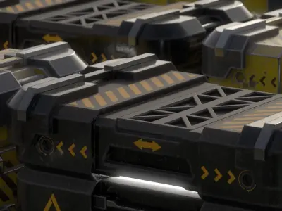 Weapon Box Low-poly 3D model