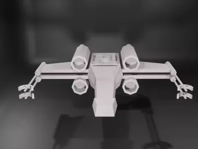 Low-Poly X-Wing  Low-poly 3D model