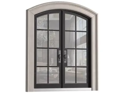 Entrance modern street arched Art Deco Doors 3D model