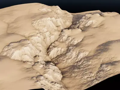 Canyon Cliff 04 3D model