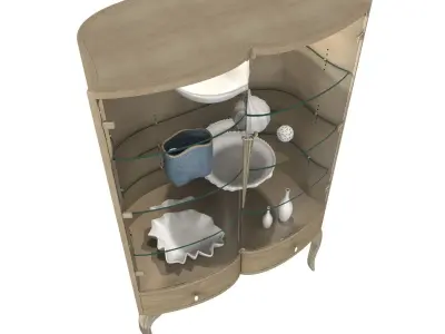 Caracole Lilian Bar Display Cabinet 3D model