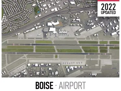 Boise Airport Low-poly 3D model