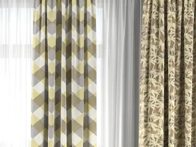 Curtain Set 120 3D model