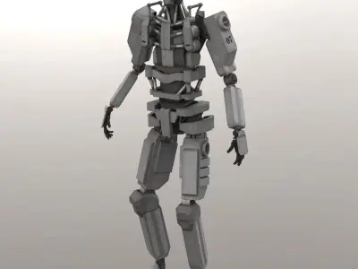 Robot Hunter Rigged LP Low-poly 3D model