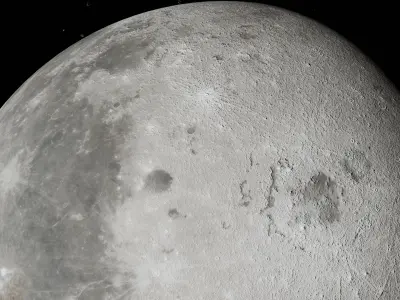 Realistic Low-Poly Moon 3d Model  3D model
