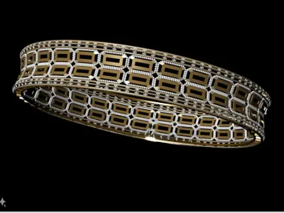 1113 The Tessellate Bangle 3D print model