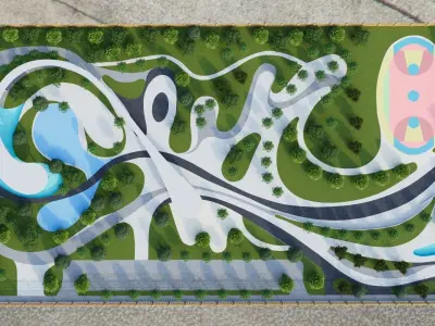 3D City Park 3D model
