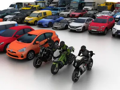  Low Poly City Vehicles vol.04 